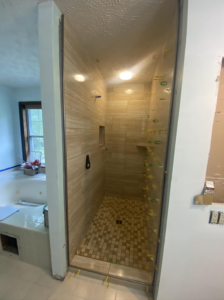 Bathroom Remodeling in Prince Frederick, MD 2 PHOTO of bathroom remodeling project in Southern MD featuring a popular tile.